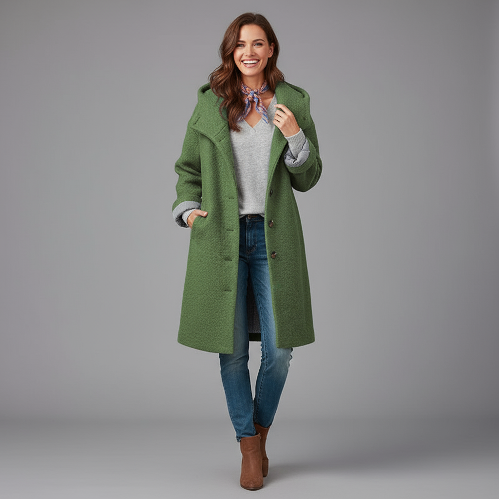 Rose | Thick Oversized Wintercoat With Button Closure