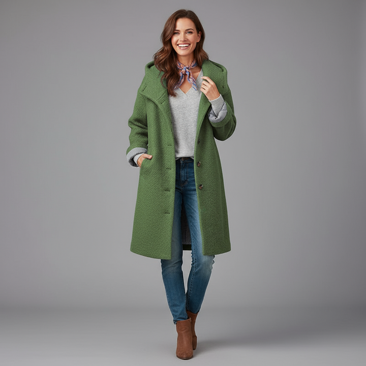 Rose | Thick Oversized Wintercoat With Button Closure