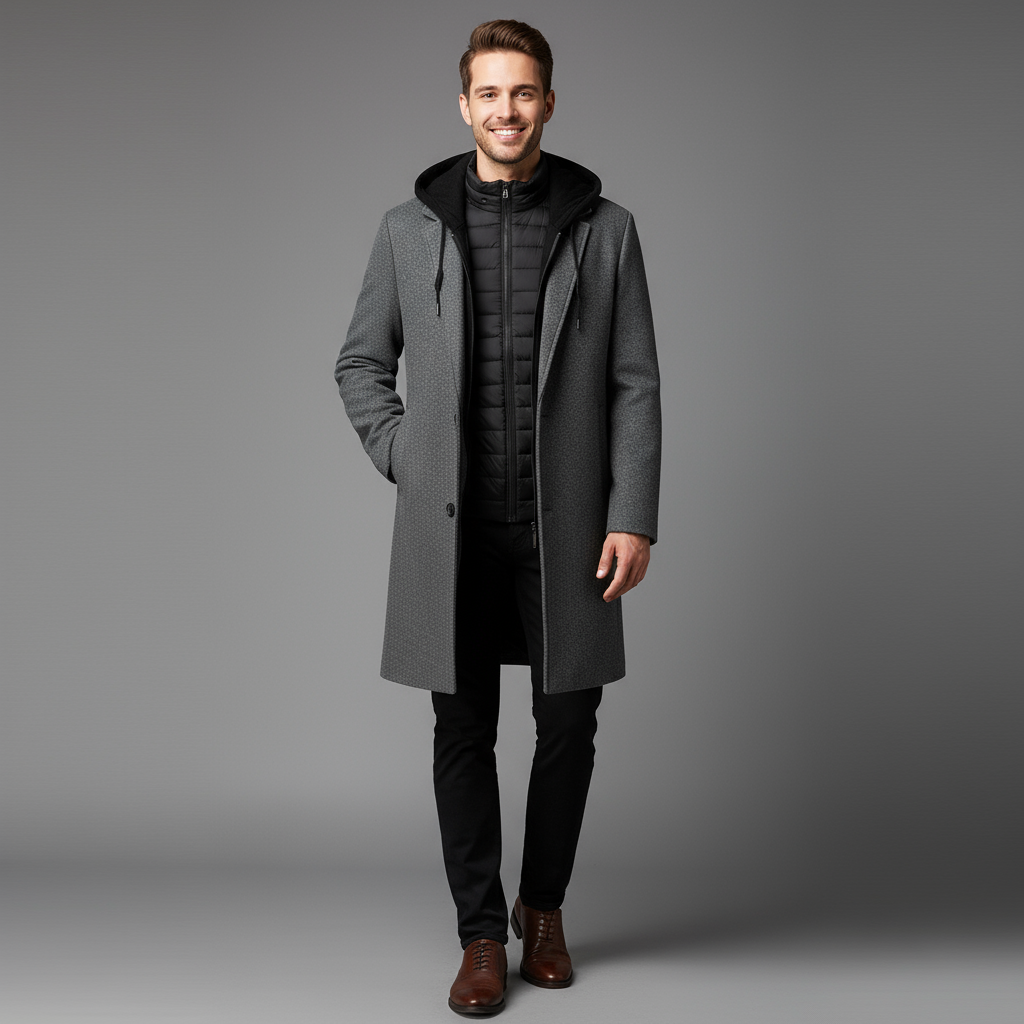Kyle | Wool Hooded Winter Coat