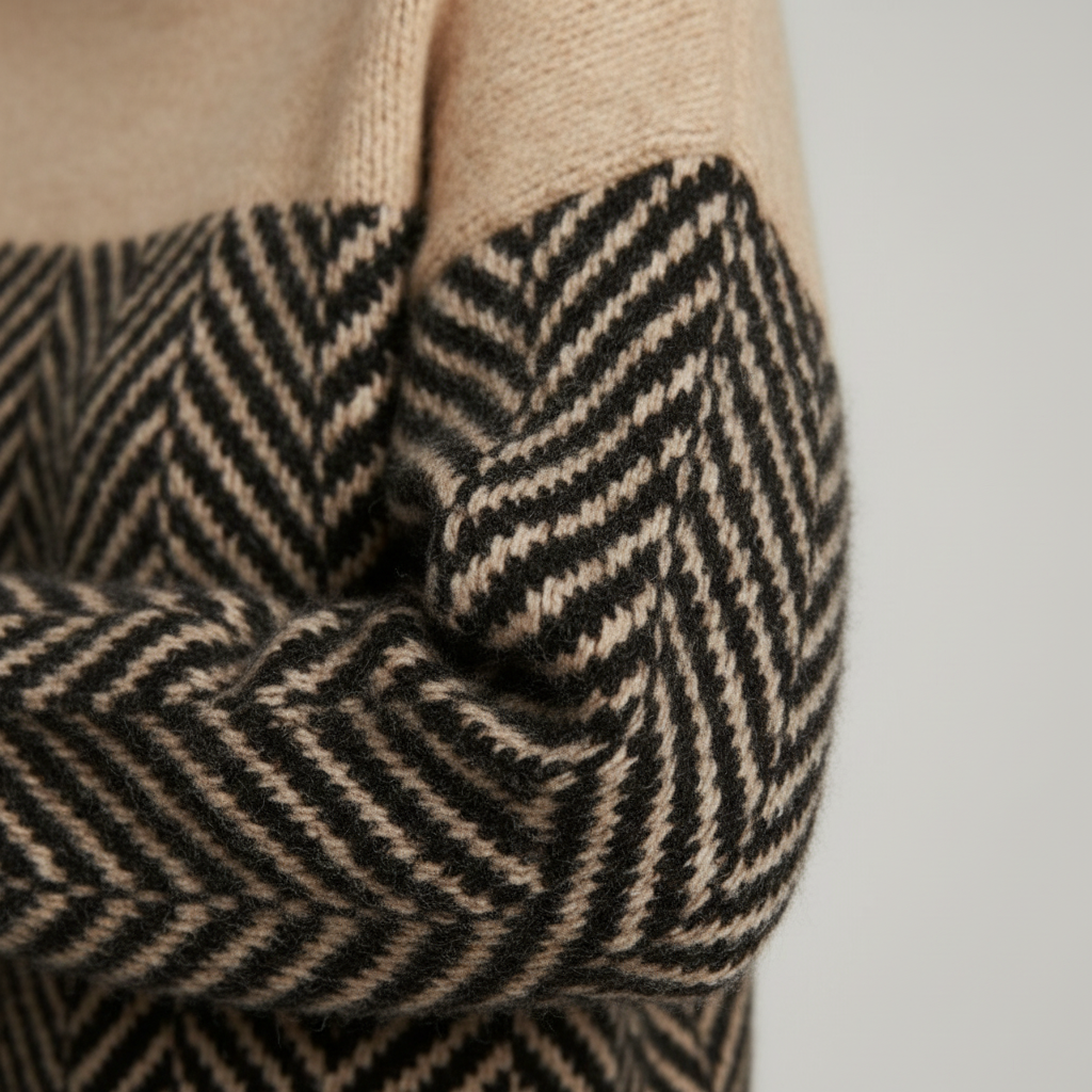 Sarah | Herringbone Knitted Sweater