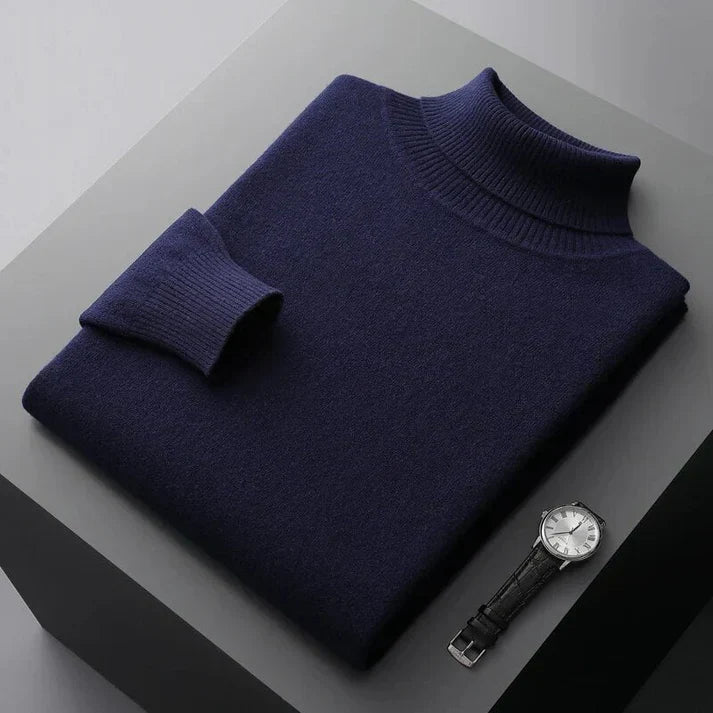 High-Quality Men's Cashmere Turtleneck Sweater
